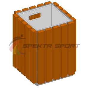 Купить Урна металлическая в деревянной обрешетке SP МФ400 в Чапаевске 